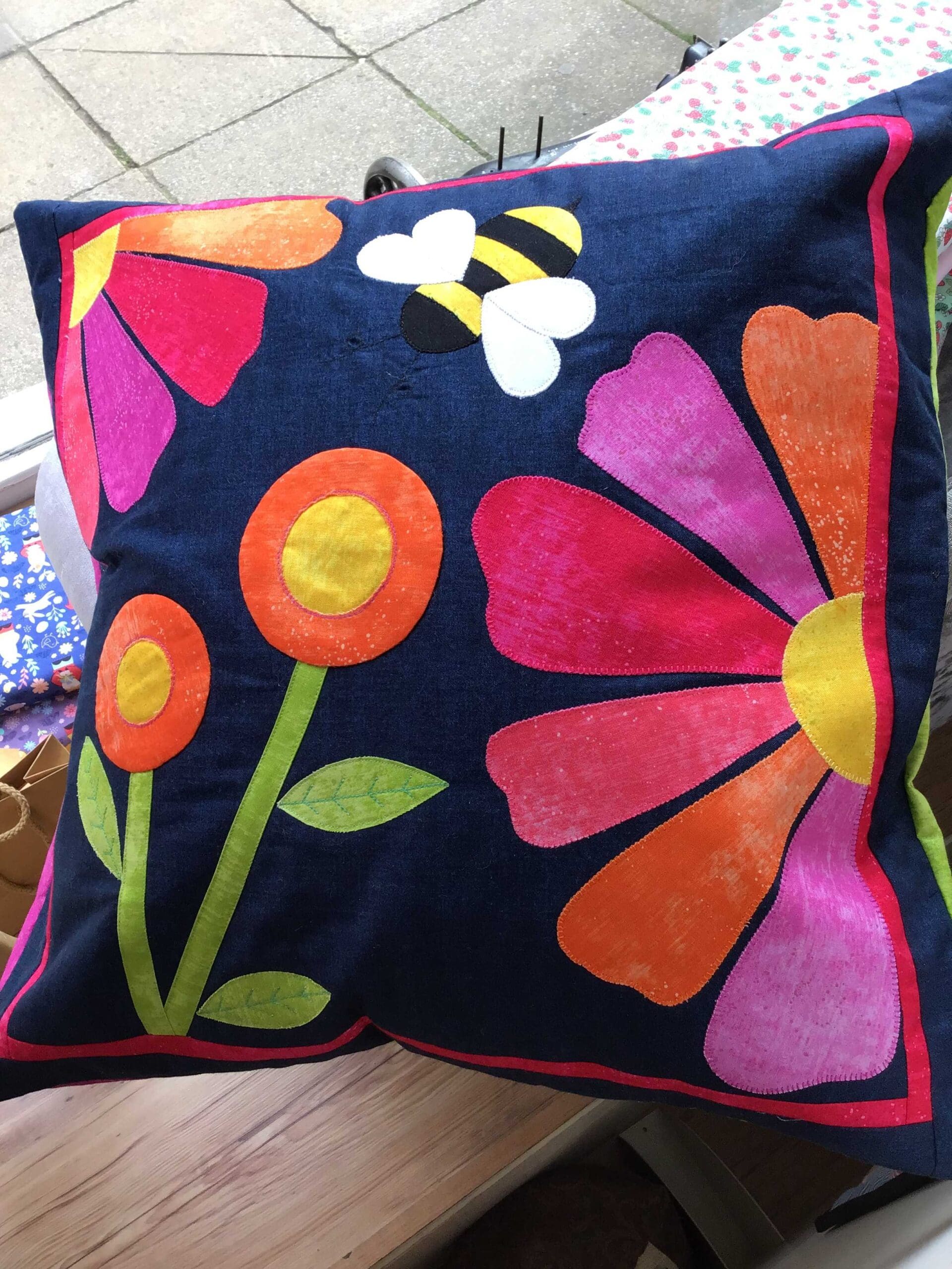 Spring Flower Cushion Appliqué Fun Workshop Weds 16th April Spring Flower Cushion Appliqué Fun Workshop Weds 16th April