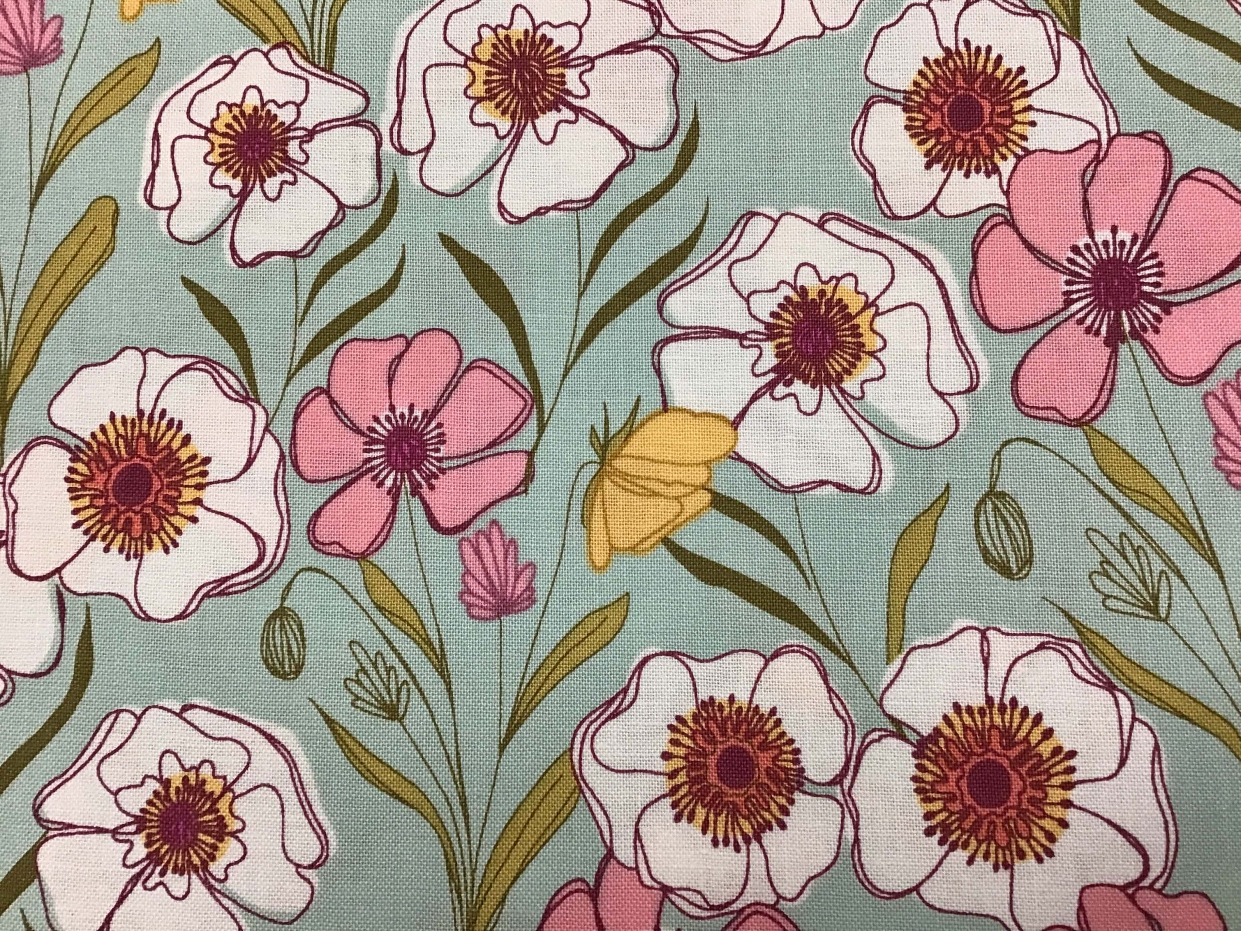 Meadow Walk Poppies, 1337T, Spring by Makower Meadow Walk Poppies, 1337T, Spring by Makower