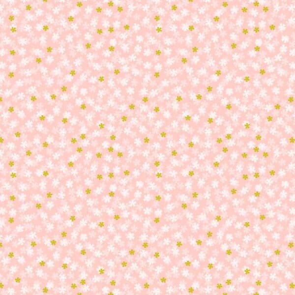 Sakura Tiny Blossom A920A - pink with gold metallic by Lewis and Irene