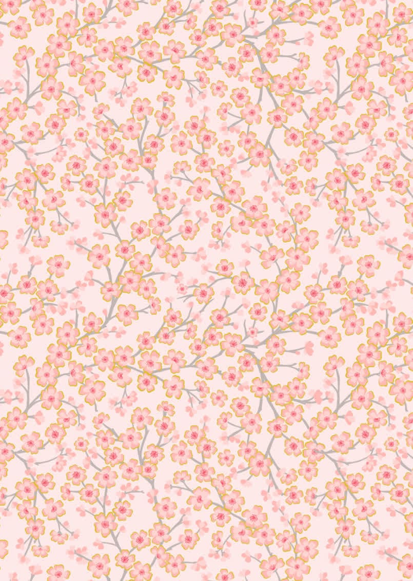 Sakura Cherry Blossom A923B – light pink with gold metallic by Lewis and Irene Sakura Cherry Blossom A923B - light pink with gold metallic by Lewis and Irene