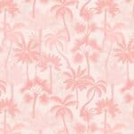 Paradise Tropical Trees on pink A889B  by Lewis and Irene pink on pink palm trees
