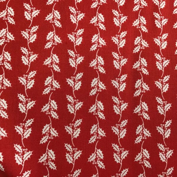 Sugarberry 1465R by Makower, Holly Vine Red Sugarberry 1465R by Makower, Holly Vine Red