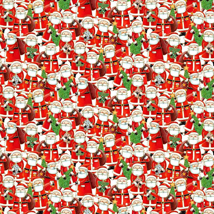 Jolly St.Nick Parade – 121 Red Santas – Andover/Makower Jolly St.Nick Parade - 121 Red Santas - Andover/Makower