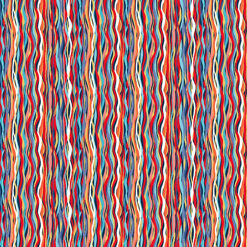 Deep Blue Sea – Wave Stripe 144B8 dark blue Andover/Makower Deep Blue Sea - Wave Stripe 144B8 dark blue Andover/Makower
