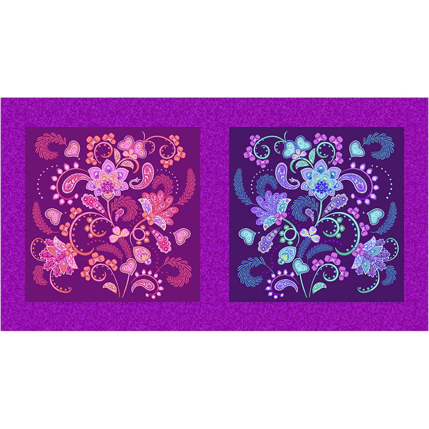 Fantasy Garden Panel 1553X Makower/Andover Fantasy Garden Panel 1553X Makower/Andover