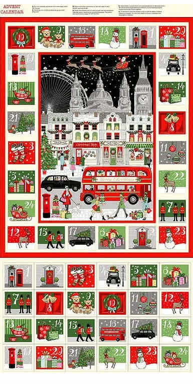 London Christmas Advent Calendar – 2369 by Makower London Christmas Advent Calendar - 2369 by Makower