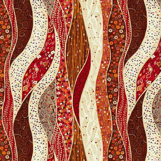 Golden 156/R – Wave red by Makower Golden 156/R - Wave red by Makower