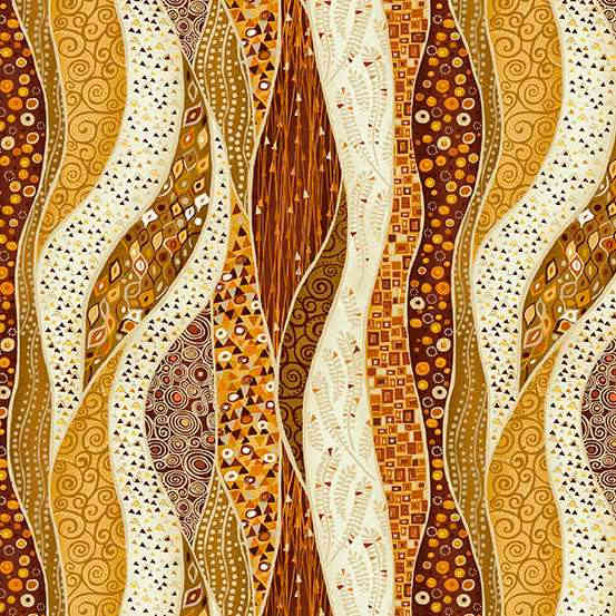 Golden 156/Y – Wave yellow by Makower Golden 156/Y - Wave yellow by Makower