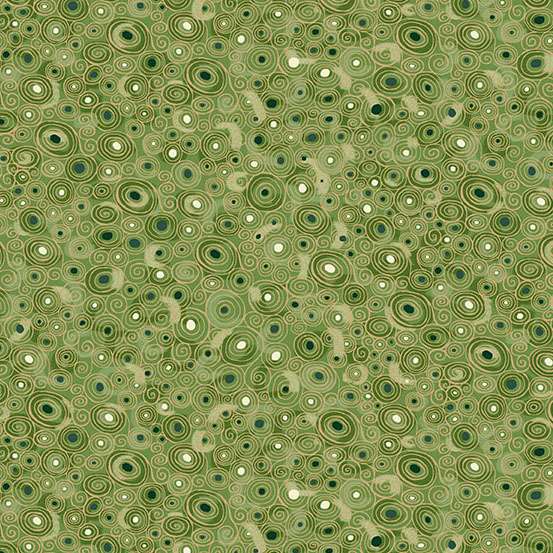 Golden 158/G – Scroll green by Makower Golden 158/G - Scroll green by Makower