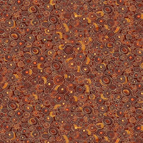 Golden 158/V – Scroll brown by Makower Golden 158/V - Scroll brown by Makower