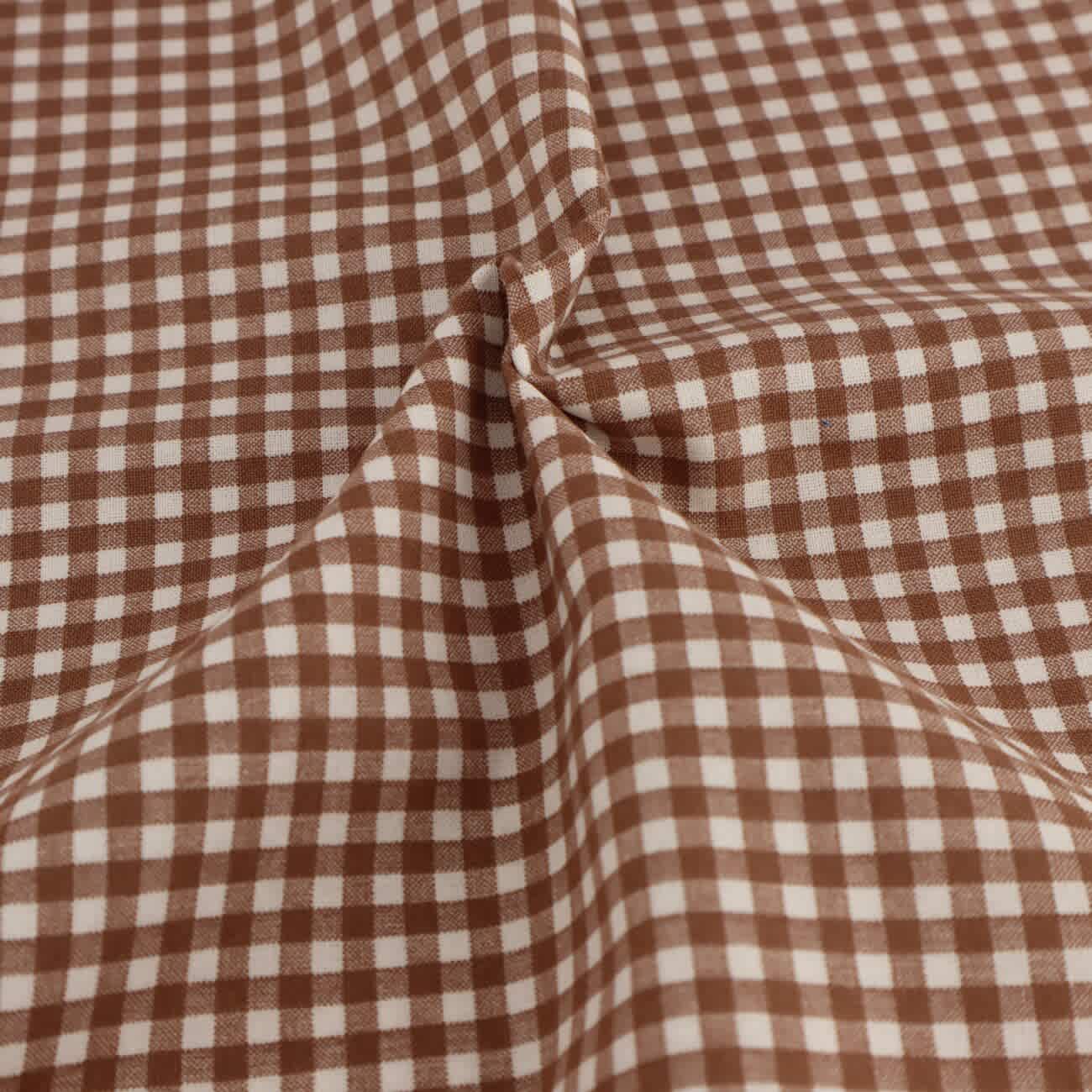 Gingham 1/4” Brown fabric by Reynard Gingham 1/4” Brown fabric by Reynard