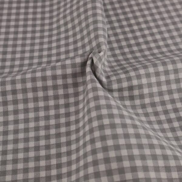 Gingham 1/4” Dove Grey fabric by Reynard Gingham 1/4” Dove Grey fabric by Reynard