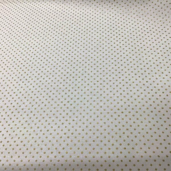 Craft Cotton Christmas print - 315 Gold spot on ivory background by Reynard
