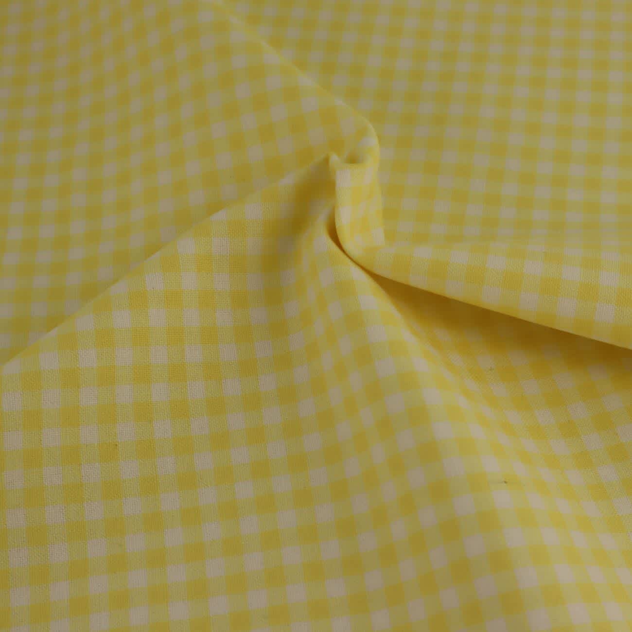 Gingham 1/4” Yellow fabric by Reynard Gingham 1/4” Yellow fabric by Reynard