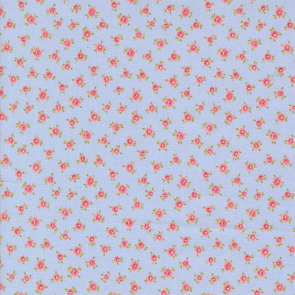 Memory Lane 18783-16 Sky fabric by Brenda Riddle for Moda Memory Lane 18783-16 Sky fabric by Brenda Riddle for Moda