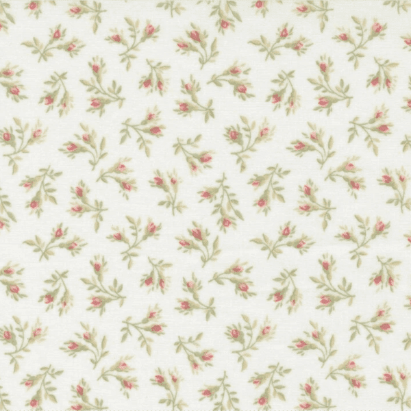 Muse 44396-11 Porcelain fabric by 3 Sisters for Moda with small sprigs of flowers