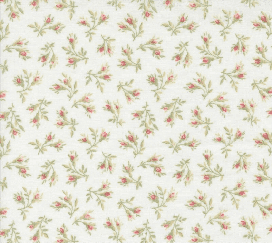 Muse 44396-11 Porcelain fabric by 3 Sisters for Moda with small sprigs of flowers Muse 44396-11 Porcelain fabric by 3 Sisters for Moda with small sprigs of flowers