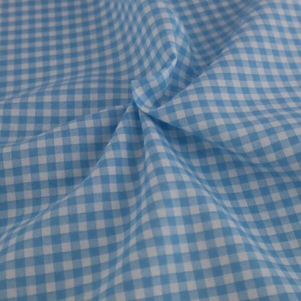 Gingham 1/4” Sky fabric by Reynard Gingham 1/4” Sky fabric by Reynard
