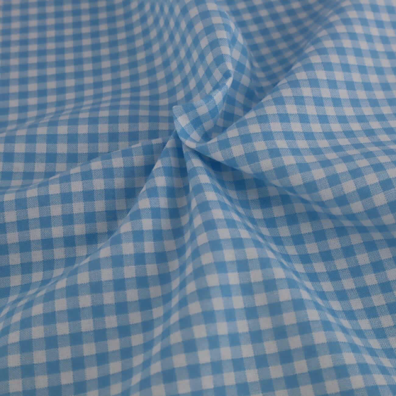 Gingham 1/4” Sky fabric by Reynard Gingham 1/4” Sky fabric by Reynard