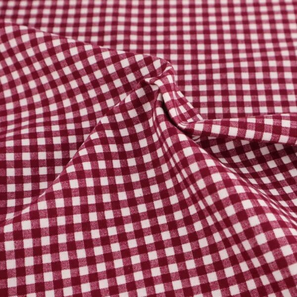 Gingham 1/4” Wine fabric by Reynard Gingham 1/4” Wine fabric by Reynard