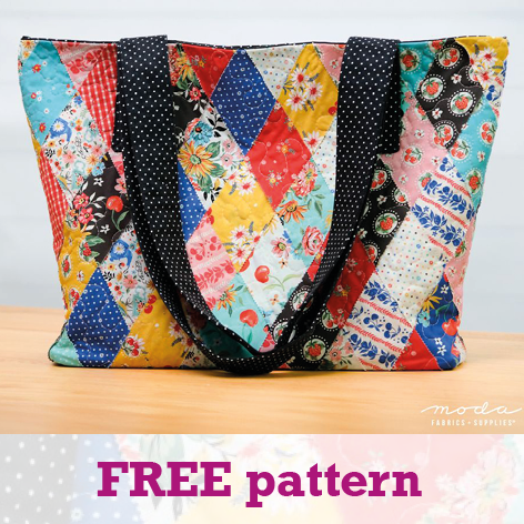 Jelly Roll Tote Bag FREE Pattern by Moda Jelly Roll Tote Bag FREE Pattern by Moda