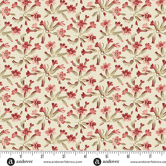 Forest Glen 10055LE Tuberose Fog floral fabric by Renee Nanneman Forest Glen 10055LE Tuberose Fog floral fabric by Renee Nanneman