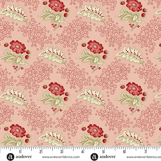 Forest Glen 10053E Camellia Quartz pink floral fabric by Renee Nanneman Forest Glen 10053E Camellia Quartz pink floral fabric by Renee Nanneman