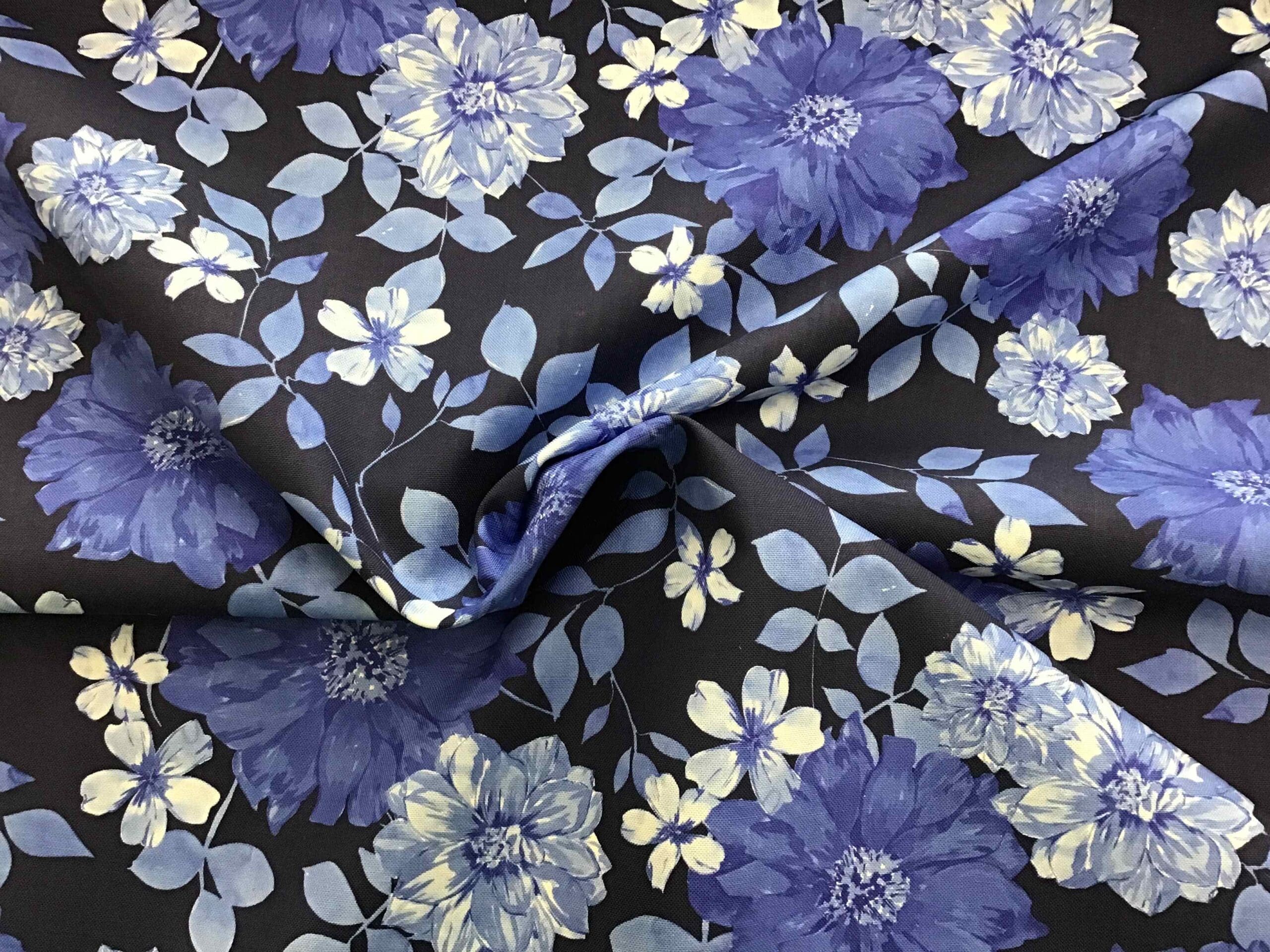 Floral Paradise navy 2124080 by Camelot Fabrics Floral Paradise navy 2124080 by Camelot Fabrics