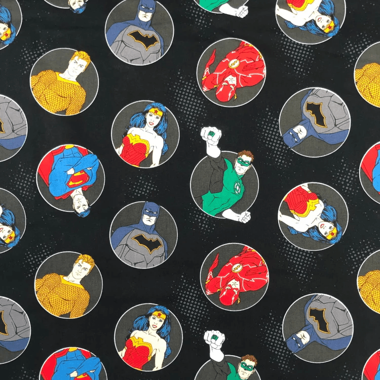 Marvel Justice League Badges on Black Marvel Justice League Badges on Black