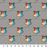 Hogwarts House Crest on Grey