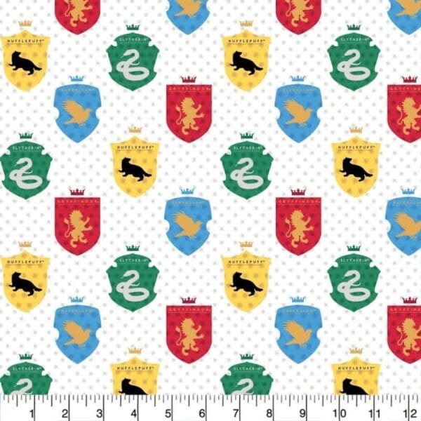 Hogwarts Multi Colour House on White Hogwarts Multi Colour House on White