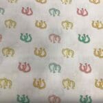 Lucky Horseshoes, White, 21240304, by Camelot Fabrics