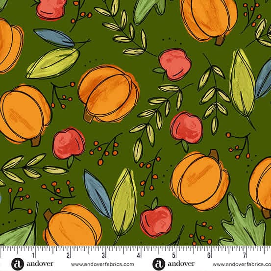 Harvest Home Bountiful Harvest A10112G Forest by Andover green Harvest Home Bountiful Harvest A10112G Forest by Andover green