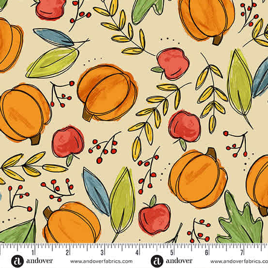 Harvest Home Bountiful Harvest A10112L Cream by Andover Harvest Home Bountiful Harvest A10112L Cream by Andover