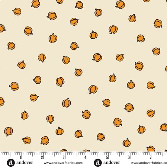 Harvest Home Petite Pumpkins 10117L Cream by Andover Harvest Home Petite Pumpkins 10117L Cream by Andover