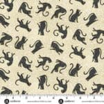Charmed Whiskers MU197Q cream by Makower cats on cream background
