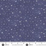Charmed Shimmer MU200B blue  by Makower tiny stars on blue background