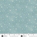 Charmed Shimmer MU200T teal  by Makower tiny stars on teal background