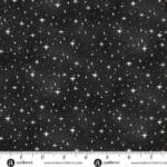 Charmed Shimmer MU200X black by Makower tiny stars on black background