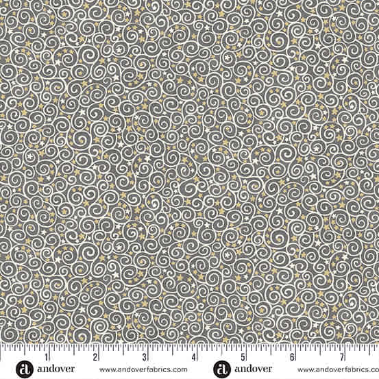 Charmed Scroll MU201S grey by Makower
