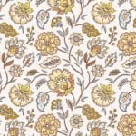 Indian Summer SH19A large floral yellows Stuart Hillard fabric by Lewis and Irene