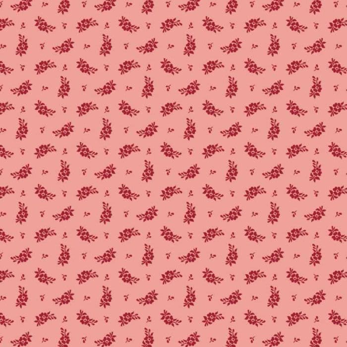 Indian Summer SH20A mini floral red Stuart Hillard fabric by Lewis and Irene Indian Summer SH20A mini floral red Stuart Hillard fabric by Lewis and Irene