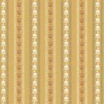 Indian Summer SH22B floral stripe on yellow Stuart Hillard fabric by Lewis and Irene