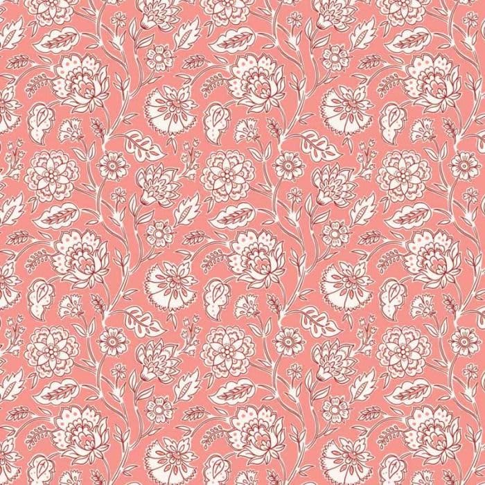 Indian Summer SH23B pink floral Stuart Hillard fabric by Lewis and Irene Indian Summer SH23B pink floral Stuart Hillard fabric by Lewis and Irene