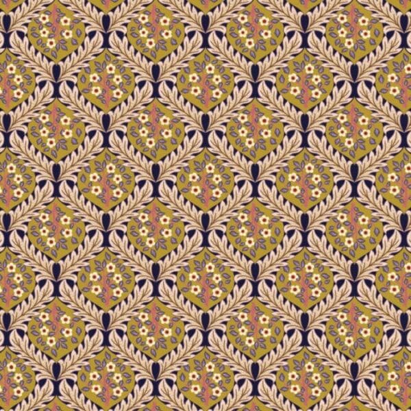 Isabella A853.3 Hidcote tree on darkest plum fabric by Lewis and Irene Isabella A853.3 Hidcote tree on darkest plum fabric by Lewis and Irene