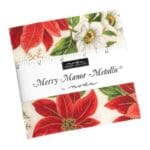 Merry Manor Metallic – Charm Pack – 42 x 5” squares  by Moda
