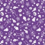 Witchy Woods A885B spooky friends on purple by Lewis and Irene