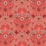 Jardin D’Automne A930B large floral butterfly on autumnal red by Lewis and Irene